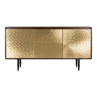 Hall Brass Sideboard in Dark Brown For Sale