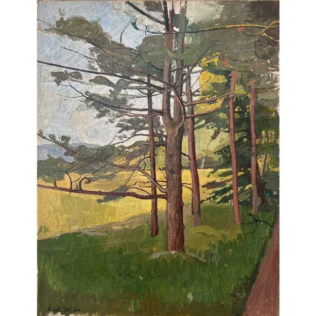 William Müller, L'orée du sentier, Oil on Canvas, in Very Good conditions. Designed 1890 to 1919 This piece has an...