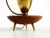 Large Mid-Century Modern Table Lamp in Brass and Teak with Frosted Glass Shade, 1950s For Sale - Image 15 of 18