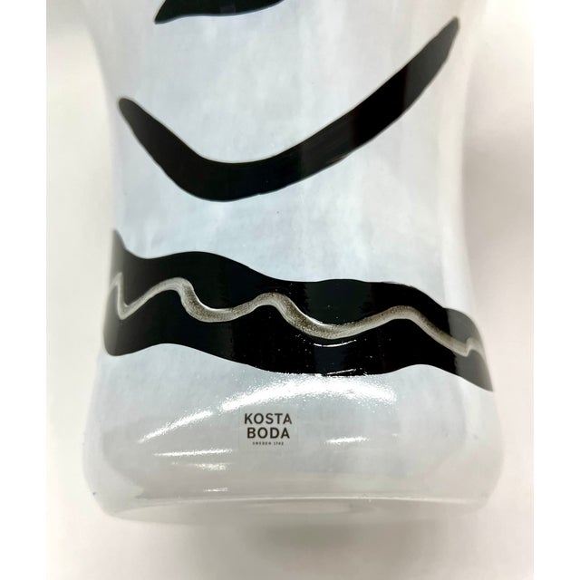 Glass Kosta Boda Hand Painted Open Minds Glass Vase Designed by Ulrica Hydman Vallien - Made in Sweden For Sale - Image 7 of 8