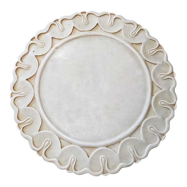 Late 20th Century Marble Charger / Server From India For Sale