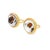 19th Century 19th Century Victorian 14k Yellow Gold Essex Crystal Reverse Painted Dog Earrings, A Pair For Sale - Image 5 of 11