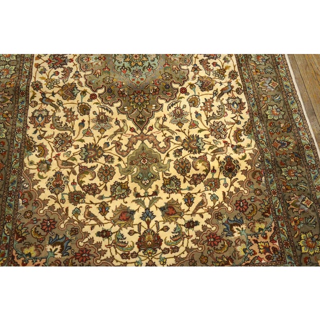 Mid-20th Century Persian Tabriz Carpet with Silk Highlights 4' x 6'9''.