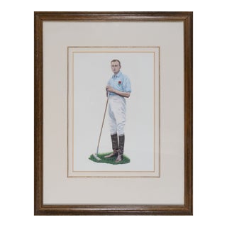 A Portrait of Walter Selby Buckmaster C1910 Watercolour by Rodney Player (British) For Sale