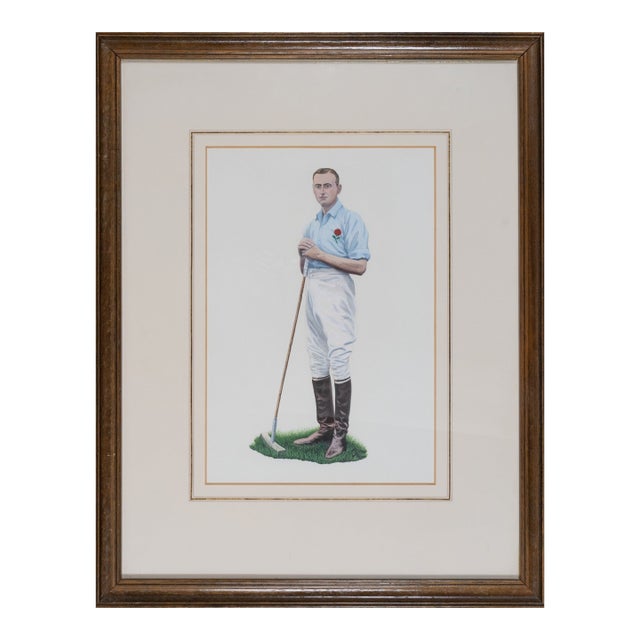 A Portrait of Walter Selby Buckmaster C1910 Watercolour by Rodney Player (British) For Sale