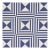 Sample - Schumacher Square In A Square Fabric in Navy For Sale