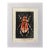 Original Hand-Carved Linocut Beetle With Watercolor - Ember Variant For Sale