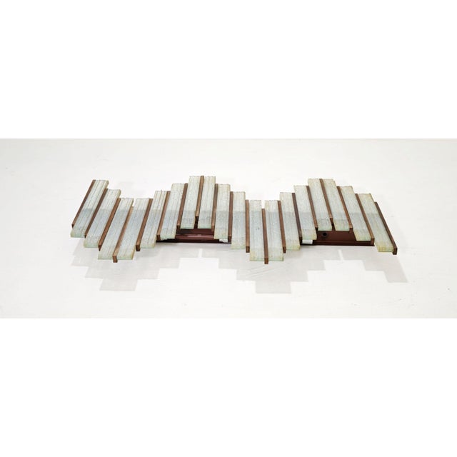 Mid-Century Modern Glass and Wood Wall Lamp by Biancardi and Jordan Arte for Poliarte Italia, 1970s For Sale - Image 17 of 18