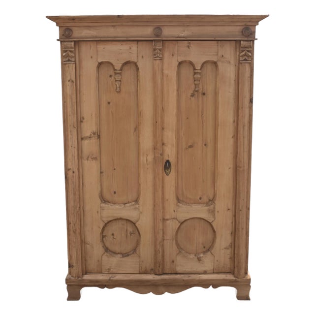 Pine Two Door Armoire, Hungary For Sale