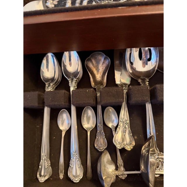 Metal Gorham Sterling Silver Chantilly Flatware Set 103 Pieces With Fitted Chest 1895 For Sale - Image 7 of 18
