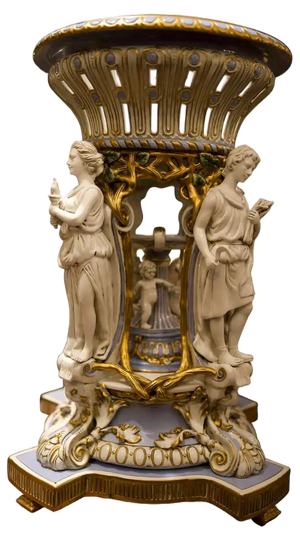 20th Century Porcelain 4-Seasons Centrepiece from Meissen