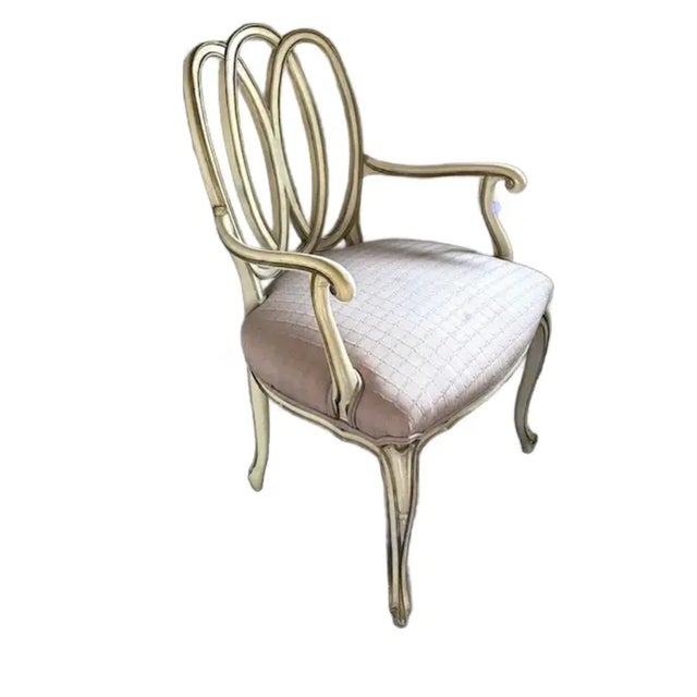 Mid-Century Modern Mid Century French Style Ribbon Back Arm Chair For Sale - Image 3 of 7