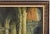 Gray Vintage Signed Museum Interior Architectural Oil Painting For Sale - Image 8 of 12