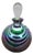 Vintage Iridescent Art Glass Pulled Feather Perfume Bottle & Applicator 5" For Sale