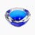 Blue Large Sommerso Faceted Murano Glass Catchall from Mandruzzato, Italy, 1970s For Sale - Image 8 of 8
