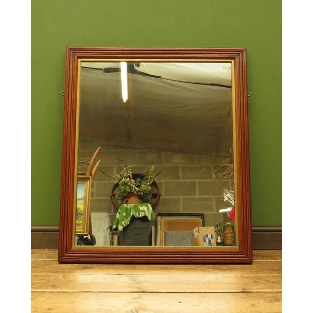 Wood Large Antique Oak Paddington Station Mirror from GWR For Sale - Image 7 of 12
