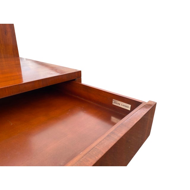 1990s Ralph Lauren Home Hollywood Collection Modern Queen Headboard and Nightstand For Sale In Miami - Image 6 of 15