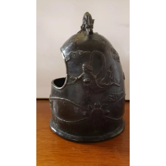 Chinese Mid to Late 19th Century Chinese Bronze Bell Shaped Chang‘e Motif Incense Censer For Sale - Image 3 of 8