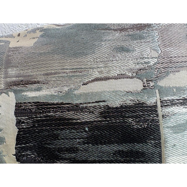 Textile Modern Abstract Silk Brocade Pillows/a Pair For Sale - Image 7 of 10