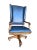 Vintage Drexel Heritage Navy Leather Executive Office Chair Elevate your workspace with this stately vintage Drexel...