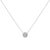Strike a pose in this alluring diamond halo circle pendant necklace crafted of .925 sterling silver. This piece is a...