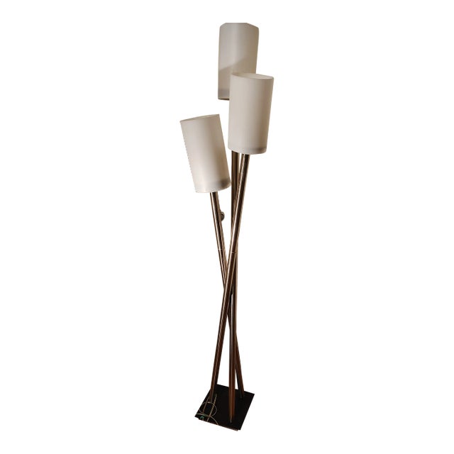 1980's George Kovacs Three Light Floor Lamp, Unmarked For Sale