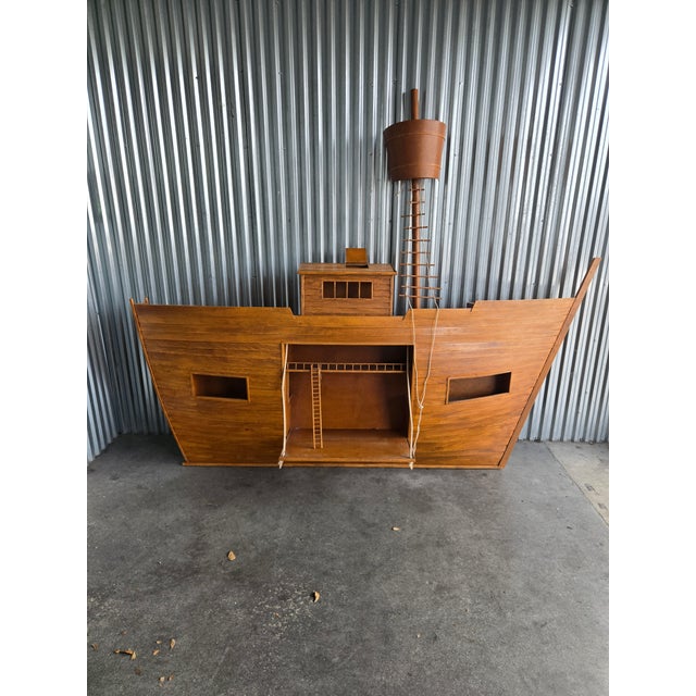 Large Vintage Folk Art Noah's Ark Shelf Fof a Child's Room by Paul C Brown signed and dated sold as found in good...