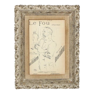 Circa 1895 - Henri De Toulouse Lautrec, La Fou, Lithograph La Fou For Sale