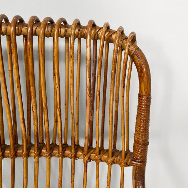 Mid-Century Modern Italian Armchairs in Rattan, 1960s, Set of 3 For Sale - Image 10 of 18