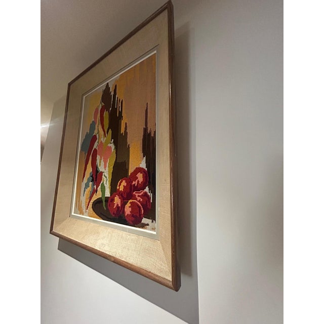 Green Modernist Peppers Tapestry, 1950s For Sale - Image 8 of 12