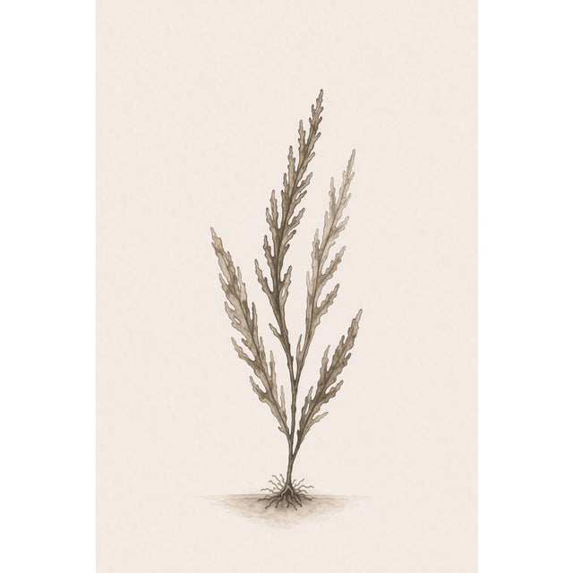 Coastal Seaweed Study I, Minimalist Botanical Art Print, 24" × 36" Reproduction For Sale