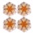 Hand-Painted South African Art Pottery Hexagonal Platters - Set of 4 For Sale