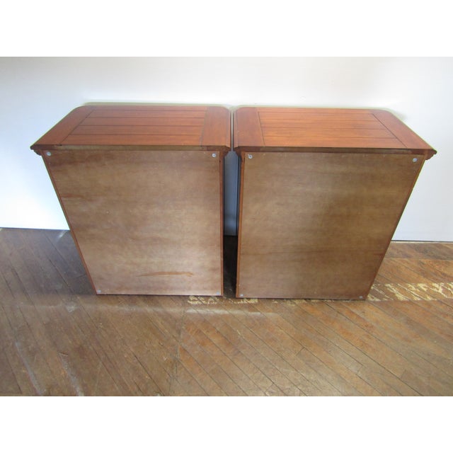 Brown Pennsylvania House Solid Cherry French Style Pair of Nightstands For Sale - Image 8 of 8