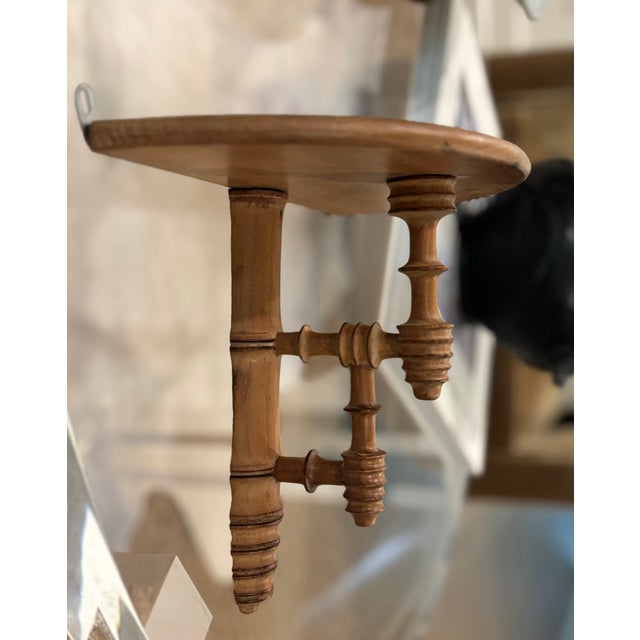 Late 19th Century Antique 19th Century French Faux Bamboo Wall Bracket Shelf For Sale - Image 5 of 12