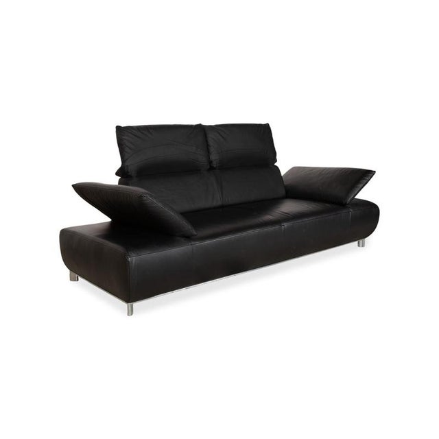 Black Volare Leather Two-Seater and Three-Seater Sofas from Koinor, Set of 2 For Sale - Image 8 of 18