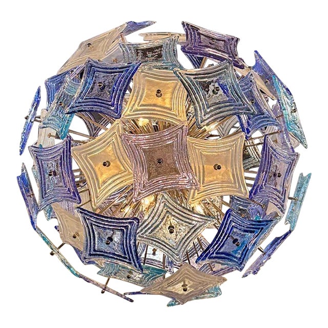 Modern Custom Multi-Colored Murano Sputnik Chandelier For Sale