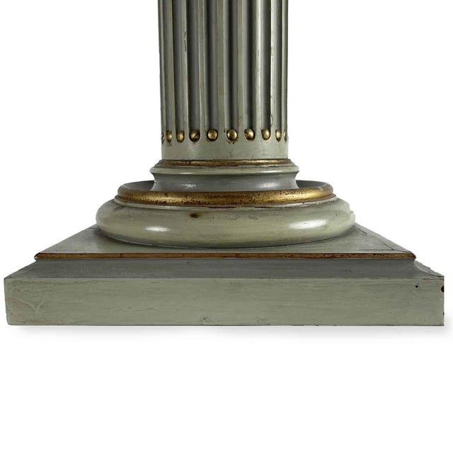 Light Green Lacquered Columns, 1950s, Set of 2 For Sale - Image 3 of 7