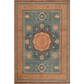 1990s Shabby Chic Mamluk Rust/Rust Wool Rug - 9'9" X 13'6" For Sale