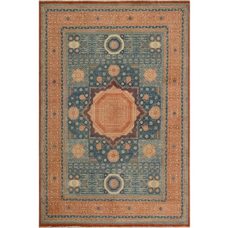 1990s Shabby Chic Mamluk Rust/Rust Wool Rug - 9'9" X 13'6" For Sale