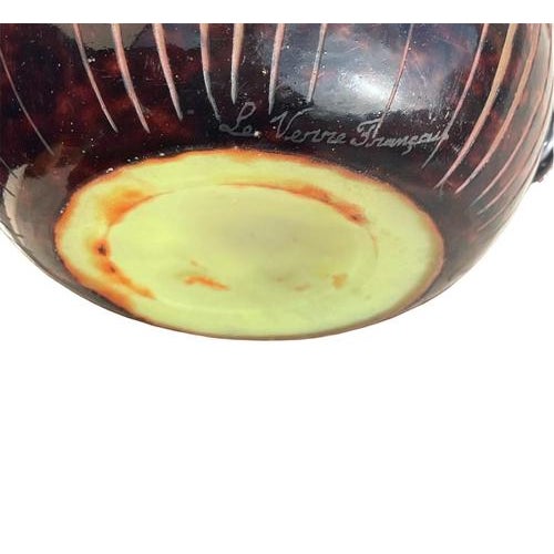 Spiral Jug in French Glass by Charles Schneider For Sale - Image 10 of 12