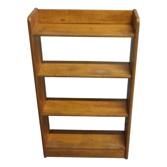 Art Deco Open 4-Shelf Bookcase, 1930s For Sale