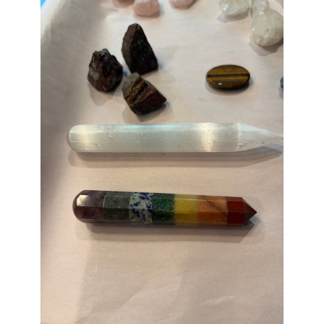 Gemstone Assorted Natural Crystal & Gemstone Collection With Meditation Beads & Crystal Wands For Sale - Image 7 of 10