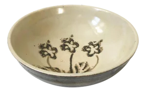 Vintage Studio Pottery Floral Bowl