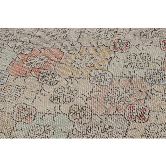 1960s Vintage Zeki Müren Rug With Pastel Geometric Patterns, From Rug & Kilim For Sale - Image 5 of 7