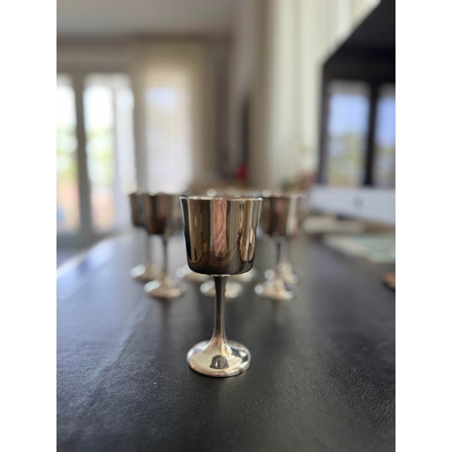 Cartier 1980s Cartier Sterling Silver Goblets- Set of 7 For Sale - Image 4 of 6