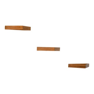 Rattan Floating Shelves - Set of 3 For Sale