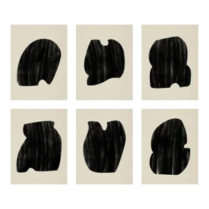 Abstract Figure Giclee Prints - Set of 6