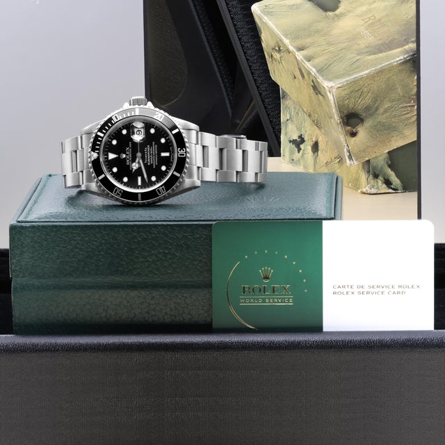1990s Rolex Submariner Tiffany & Co Dial 16610 Steel Automatic Date Watch For Sale - Image 12 of 13