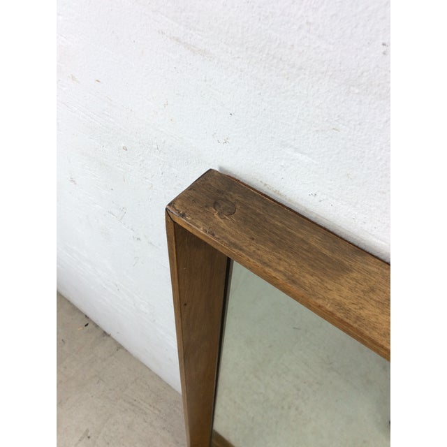 Glass Mid Century Modern Wall Mirror by Heywood Wakefield For Sale - Image 7 of 18