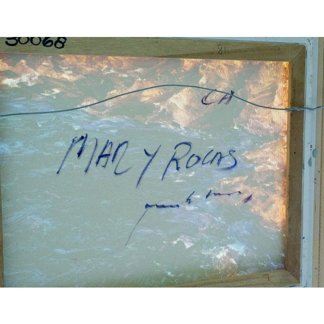 Late 20th Century Jose Antonio Pineda Bueno - Mar Y Rocas, Oil on Canvas For Sale In Washington DC - Image 6 of 6